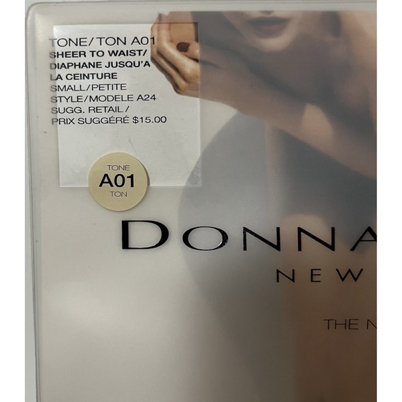 VTG Donna Karan The Nudes Sz S Petite Pantyhose A01 Stockings Sheer to Waist A24 - Picture 2 of 3